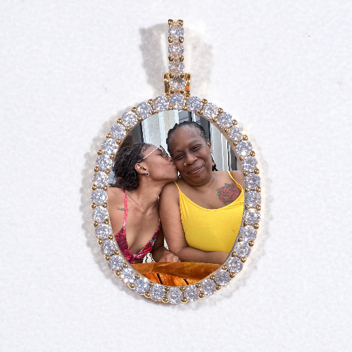 3D Oval Custom Picture Pendant