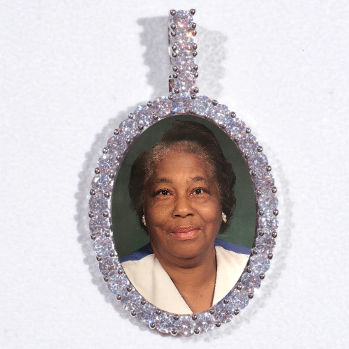 Large 3D Oval Custom Picture Pendant