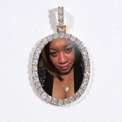 3D Oval Custom Picture Pendant