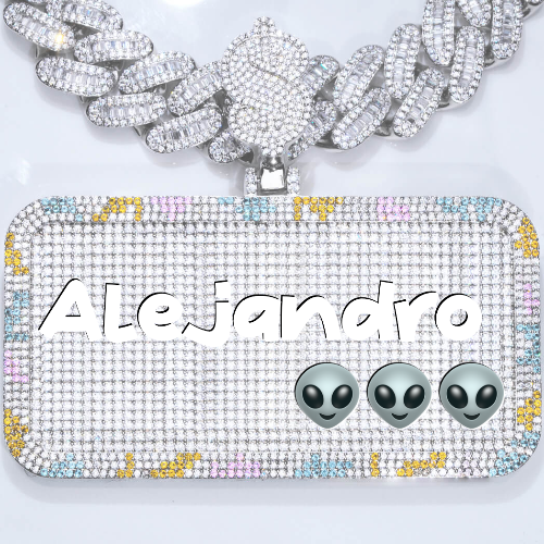 CUSTOM LETTER NECKLACE 3D COLORFUL SQUARE