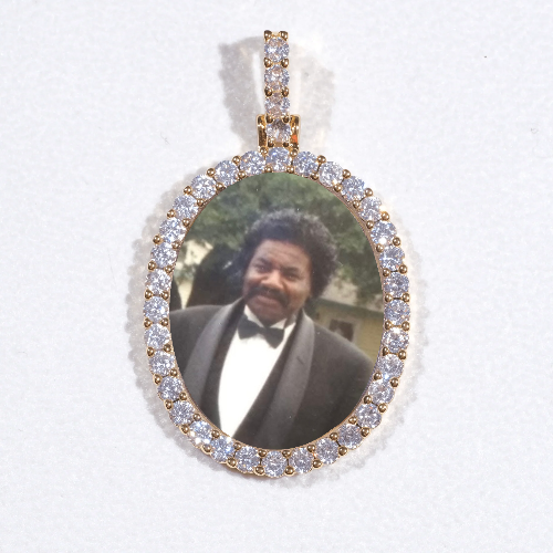 3D Oval Custom Picture Pendant