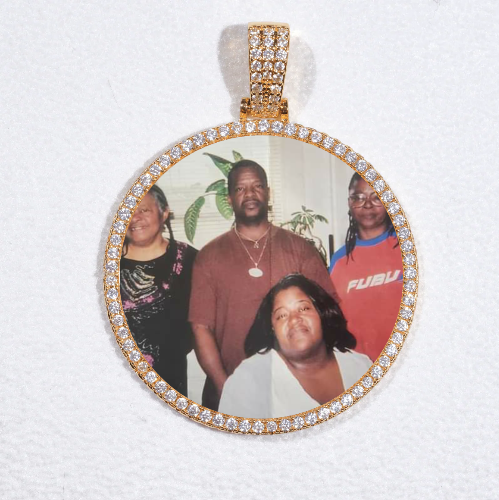 MEDIUM 3D CIRCLE CUSTOM PICTURE PENDANT