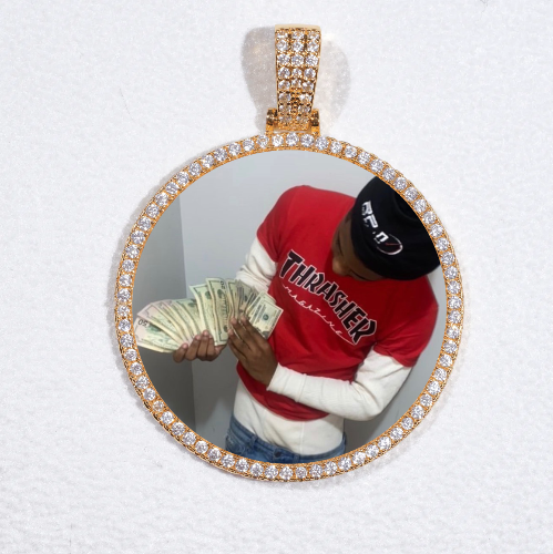 MEDIUM 3D CIRCLE CUSTOM PICTURE PENDANT