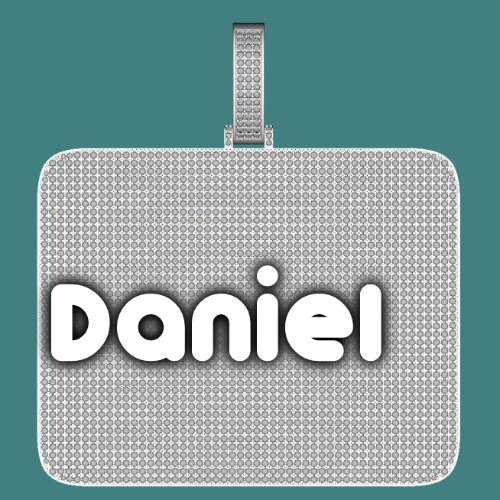 CUSTOM LETTER NECKLACE 3D BIG SQUARE