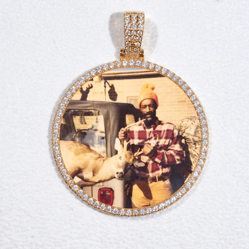 MEDIUM 3D CIRCLE CUSTOM PICTURE PENDANT
