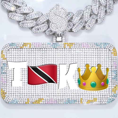 CUSTOM LETTER NECKLACE 3D COLORFUL SQUARE