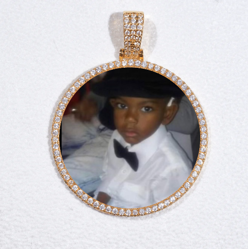 MEDIUM 3D CIRCLE CUSTOM PICTURE PENDANT