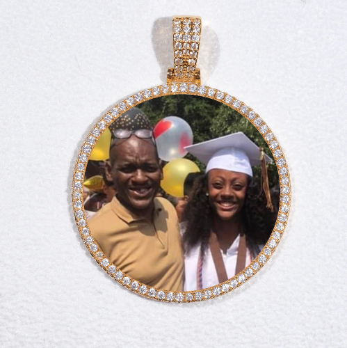 MEDIUM 3D CIRCLE CUSTOM PICTURE PENDANT