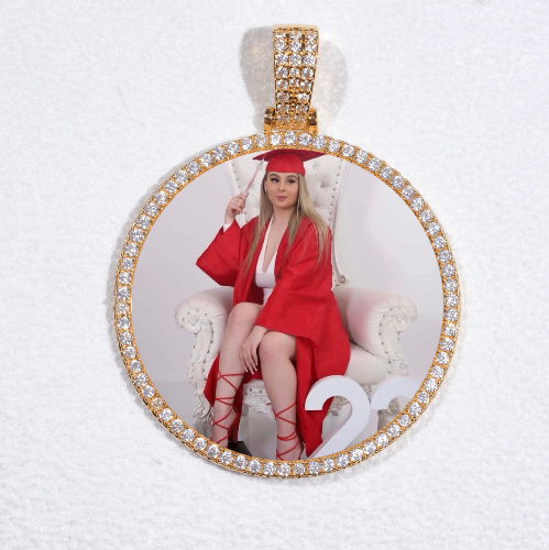 MEDIUM 3D CIRCLE CUSTOM PICTURE PENDANT