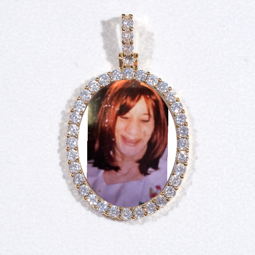 3D Oval Custom Picture Pendant