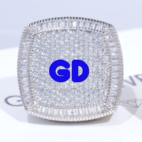 CUSTOM LETTER 3D ICED RING