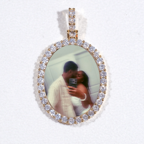 3D Oval Custom Picture Pendant