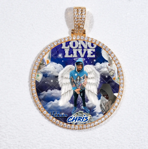 MEDIUM 3D CIRCLE CUSTOM PICTURE PENDANT
