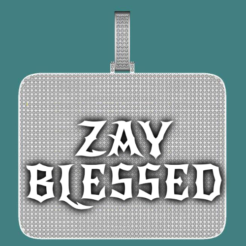 CUSTOM LETTER NECKLACE 3D BIG SQUARE