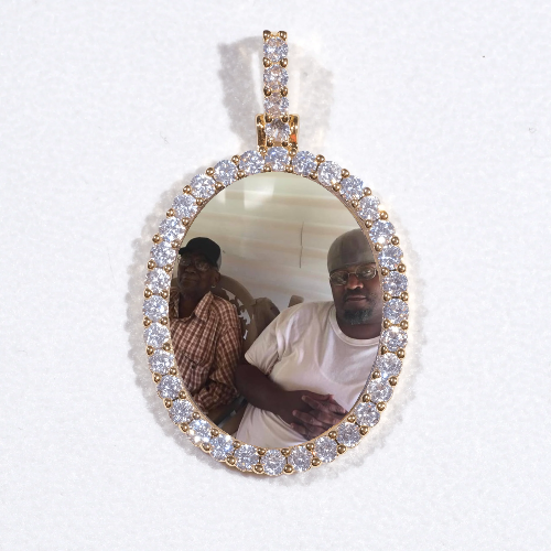 3D Oval Custom Picture Pendant