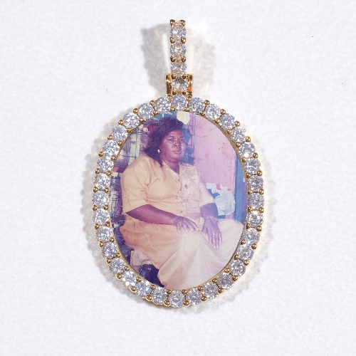 3D Oval Custom Picture Pendant