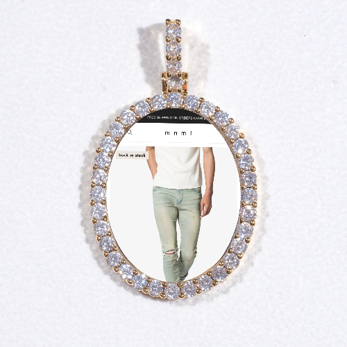3D Oval Custom Picture Pendant