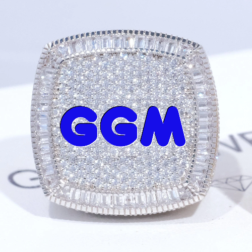 CUSTOM LETTER 3D ICED RING