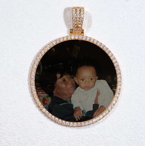 MEDIUM 3D CIRCLE CUSTOM PICTURE PENDANT
