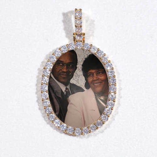 3D Oval Custom Picture Pendant