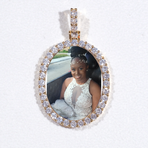 3D Oval Custom Picture Pendant