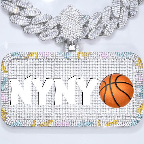 CUSTOM LETTER NECKLACE 3D COLORFUL SQUARE