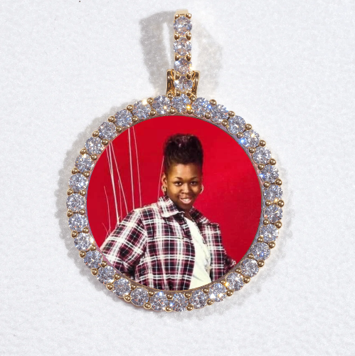 3D CIRCLE CUSTOM PICTURE PENDANT SMALL SIZE