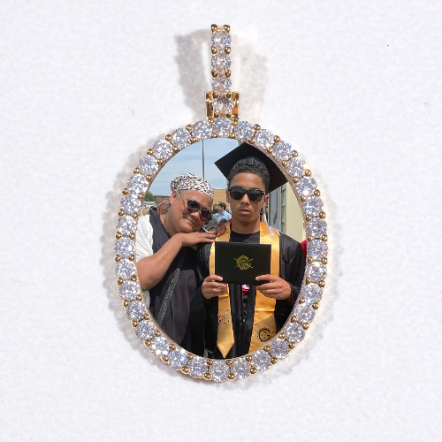 3D Oval Custom Picture Pendant