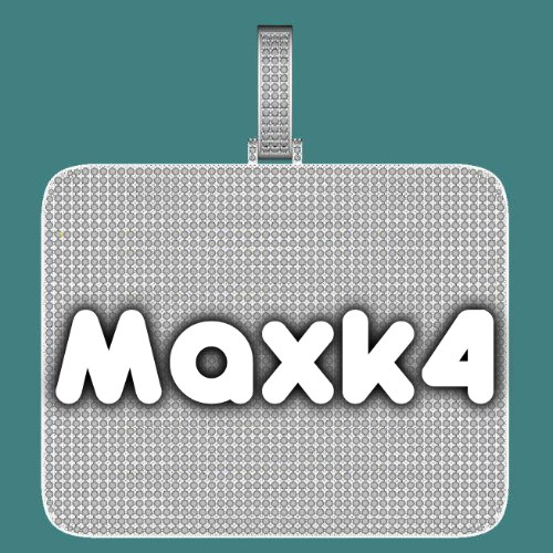 CUSTOM LETTER NECKLACE 3D BIG SQUARE