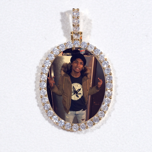 3D Oval Custom Picture Pendant