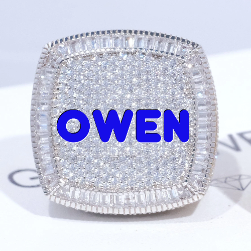 CUSTOM LETTER 3D ICED RING