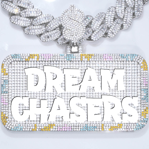 CUSTOM LETTER NECKLACE 3D COLORFUL SQUARE