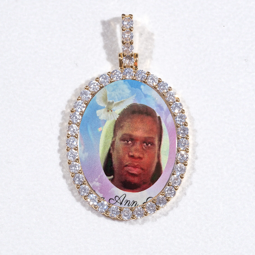 3D Oval Custom Picture Pendant