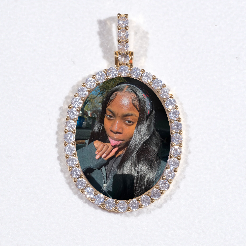 3D Oval Custom Picture Pendant