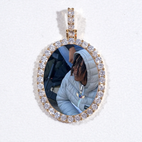 3D Oval Custom Picture Pendant