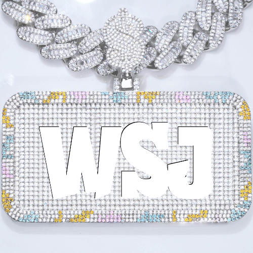 CUSTOM LETTER NECKLACE 3D COLORFUL SQUARE