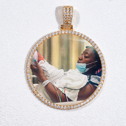MEDIUM 3D CIRCLE CUSTOM PICTURE PENDANT