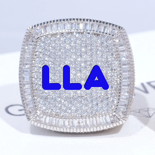 CUSTOM LETTER 3D ICED RING