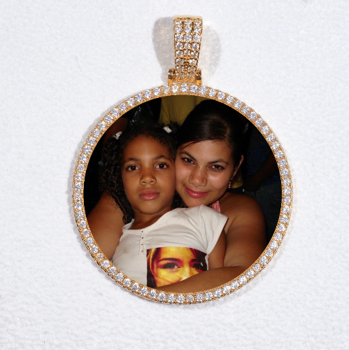 MEDIUM 3D CIRCLE CUSTOM PICTURE PENDANT
