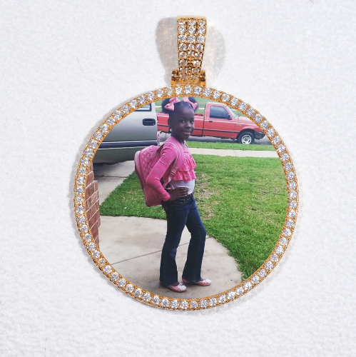 MEDIUM 3D CIRCLE CUSTOM PICTURE PENDANT
