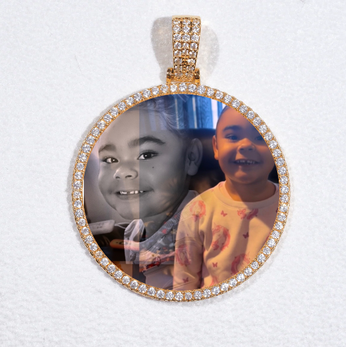 MEDIUM 3D CIRCLE CUSTOM PICTURE PENDANT
