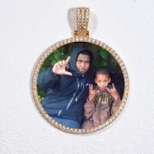MEDIUM 3D CIRCLE CUSTOM PICTURE PENDANT