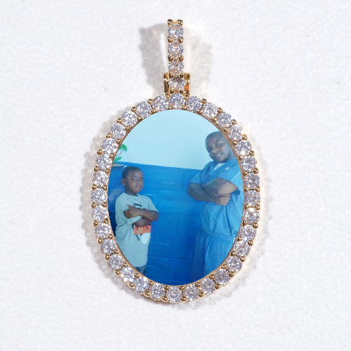 3D Oval Custom Picture Pendant