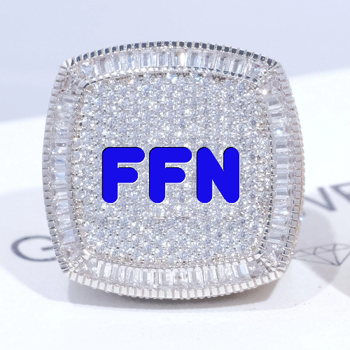 CUSTOM LETTER 3D ICED RING
