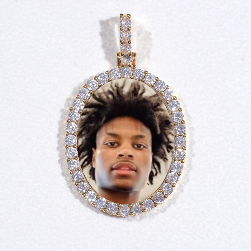 3D Oval Custom Picture Pendant