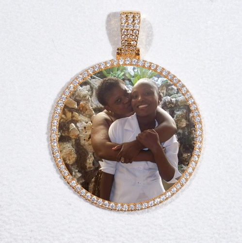 MEDIUM 3D CIRCLE CUSTOM PICTURE PENDANT