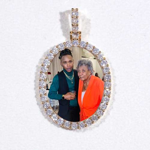 3D Oval Custom Picture Pendant