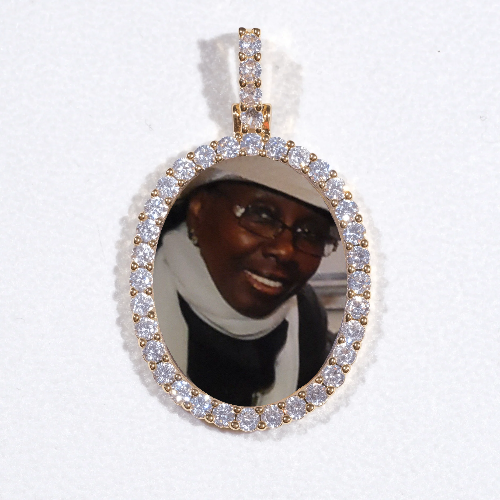 3D Oval Custom Picture Pendant