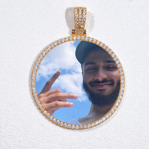 MEDIUM 3D CIRCLE CUSTOM PICTURE PENDANT