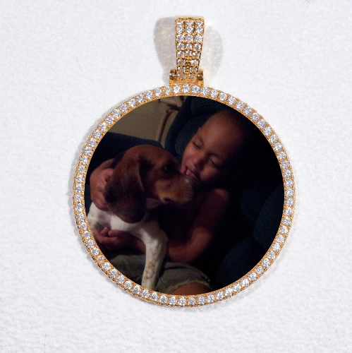 MEDIUM 3D CIRCLE CUSTOM PICTURE PENDANT